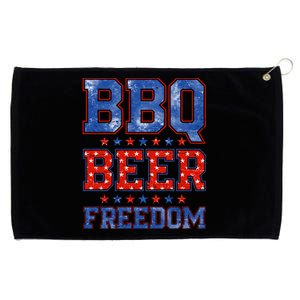 BBQ Beer Freedom Grommeted Golf Towel