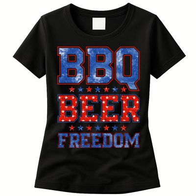 BBQ Beer Freedom Womens T-Shirt