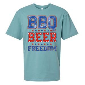 BBQ Beer Freedom Sueded Cloud Jersey T-Shirt