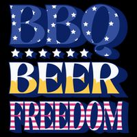 BBQ Beer Freedom Patriotic Zip Tote Bag