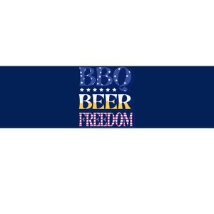 BBQ Beer Freedom Patriotic Bumper Sticker