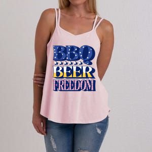 BBQ Beer Freedom Patriotic Women's Strappy Tank