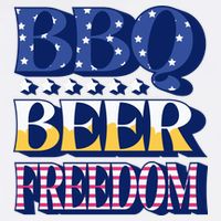 BBQ Beer Freedom Patriotic 11oz C Handle Ceramic Mug