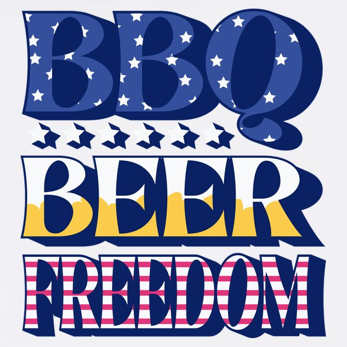 BBQ Beer Freedom Patriotic 11oz C Handle Ceramic Mug