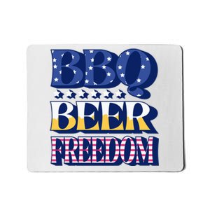 BBQ Beer Freedom Patriotic Mousepad