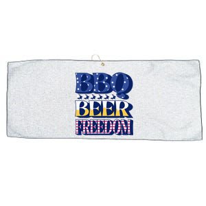 BBQ Beer Freedom Patriotic Large Microfiber Waffle Golf Towel