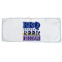 BBQ Beer Freedom Patriotic Large Microfiber Waffle Golf Towel