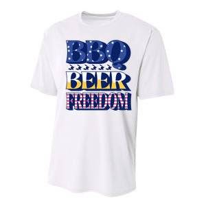 BBQ Beer Freedom Patriotic Performance Sprint T-Shirt