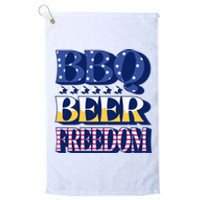 BBQ Beer Freedom Patriotic Platinum Collection Golf Towel