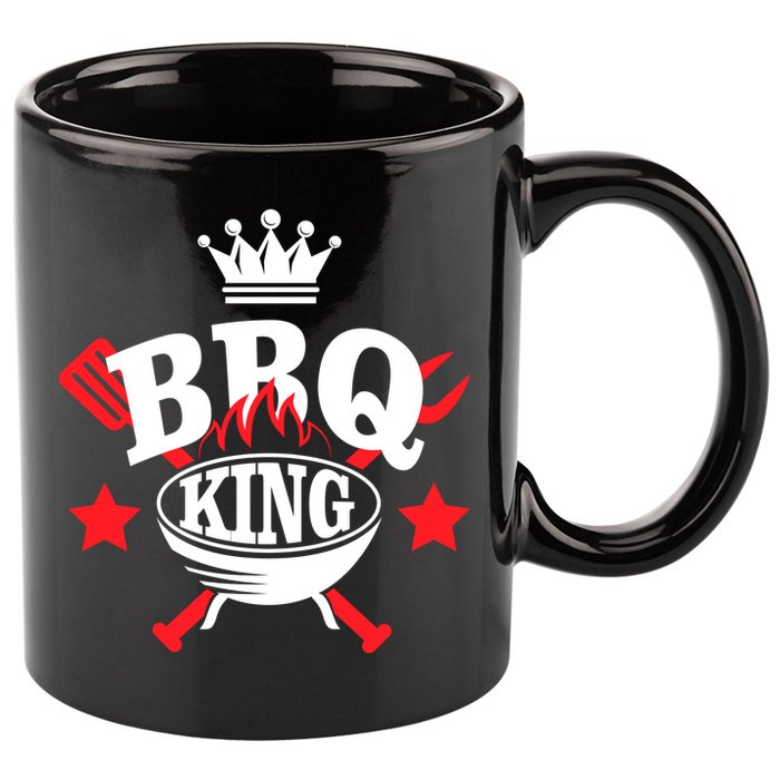 BBQ King 11oz C Handle Ceramic Mug