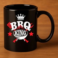BBQ King 11oz C Handle Ceramic Mug