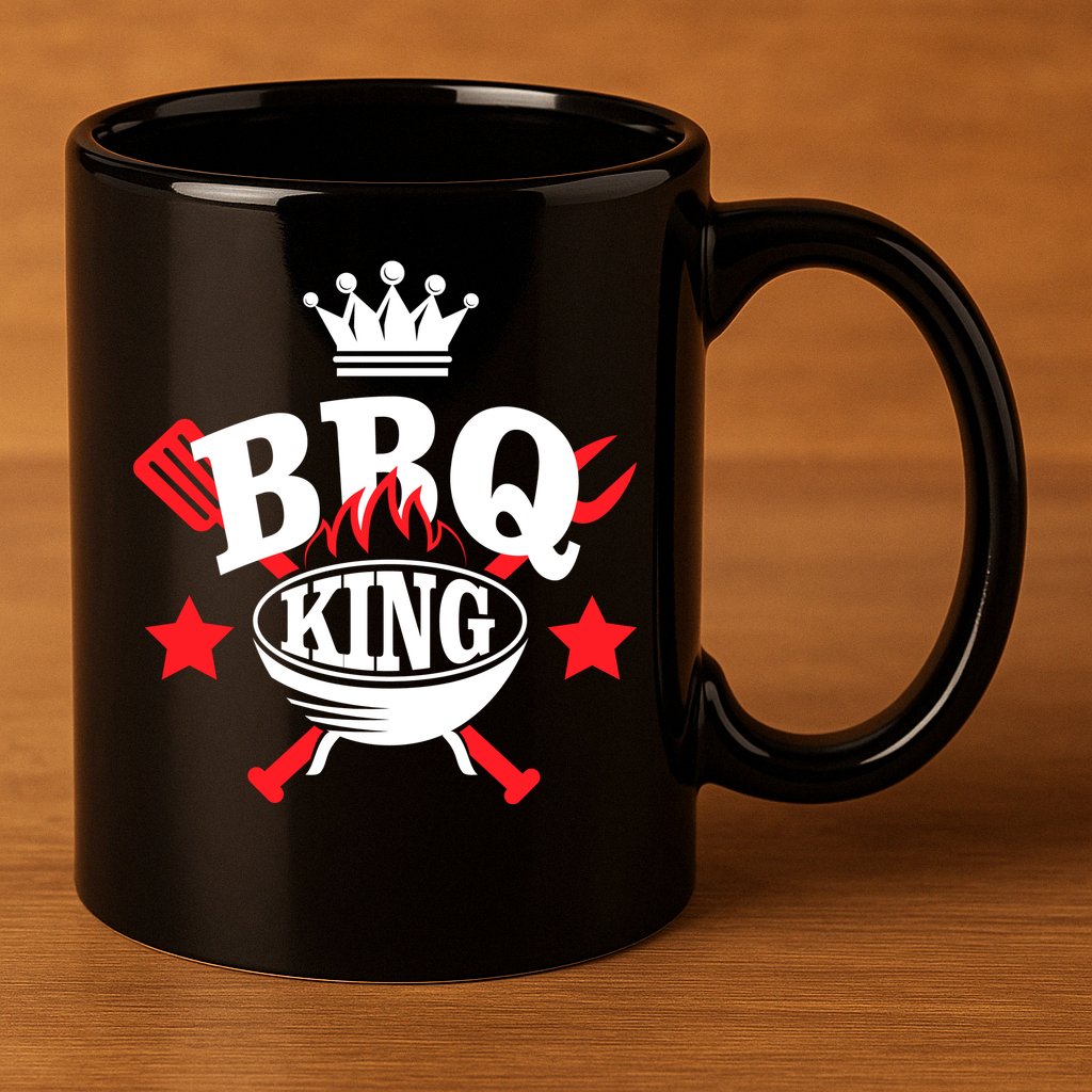 BBQ King 11oz C Handle Ceramic Mug