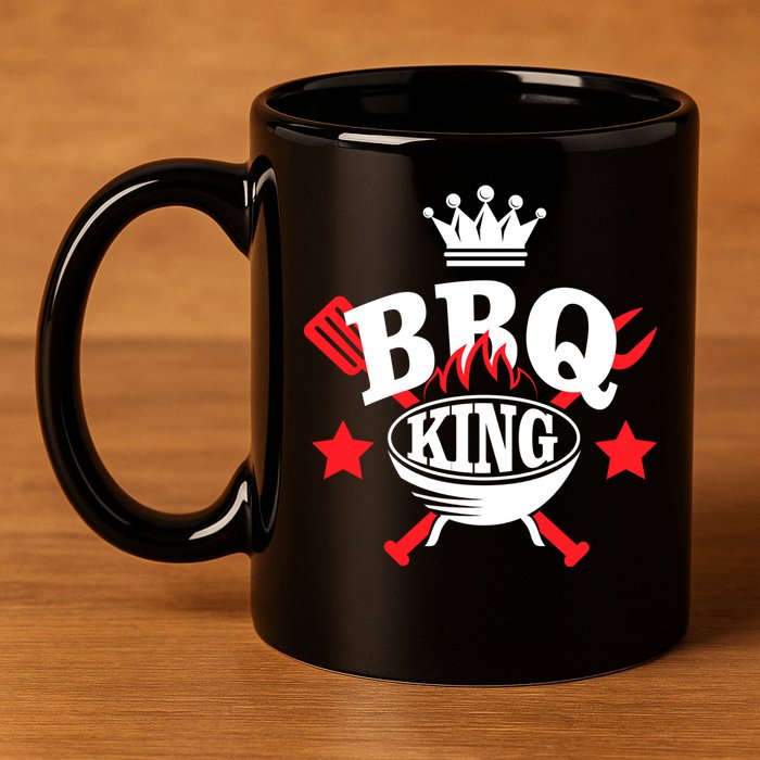 BBQ King 11oz C Handle Ceramic Mug