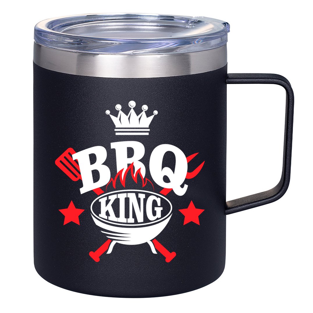 BBQ King 12oz Stainless Steel Coffee Mug