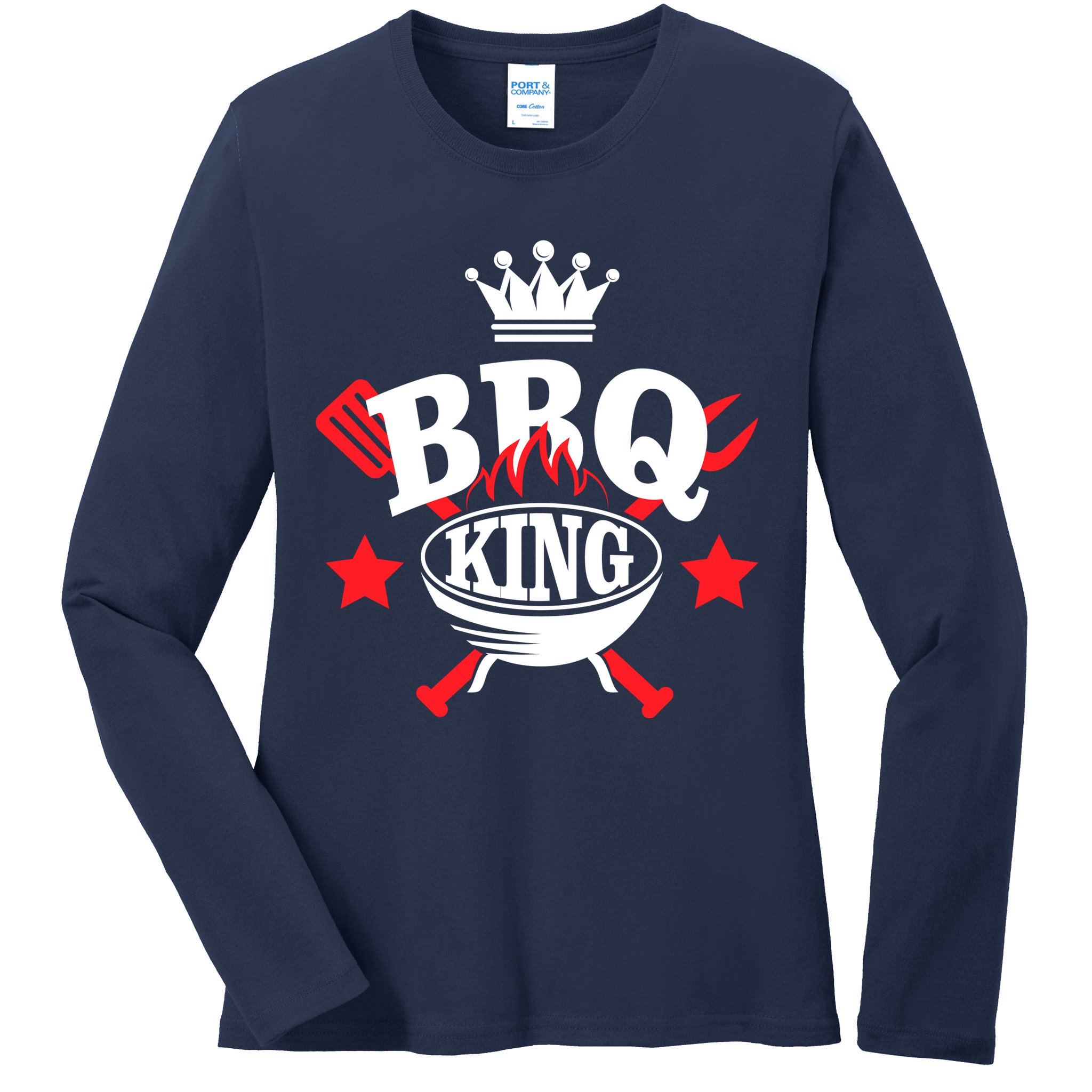 BBQ King Ladies Long Sleeve Shirt