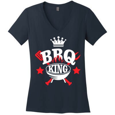 BBQ King Women's V-Neck T-Shirt