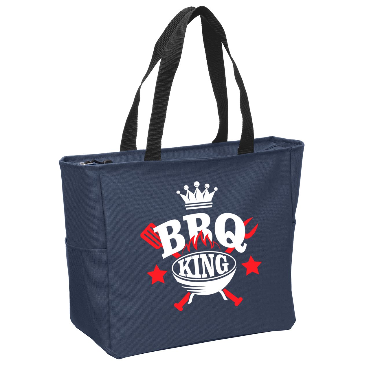 BBQ King Zip Tote Bag
