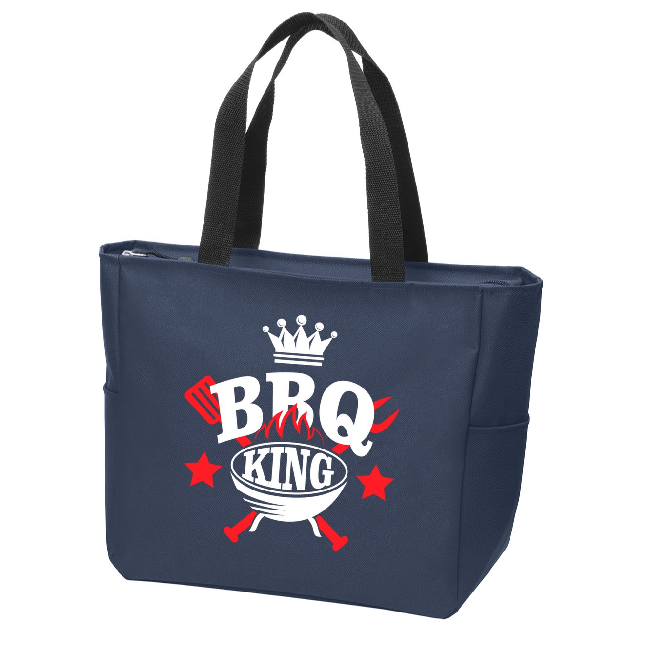 BBQ King Zip Tote Bag