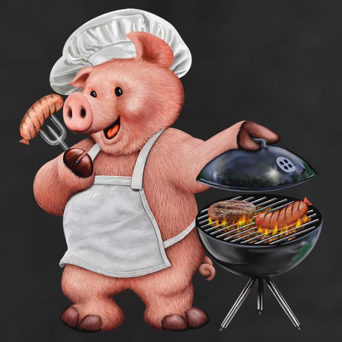 BBQ Pig Grilling Adult Drive Performance Visor