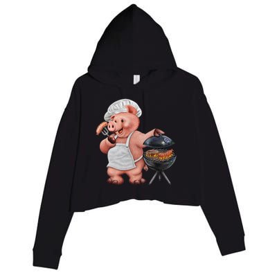 BBQ Pig Grilling Crop Fleece Hoodie