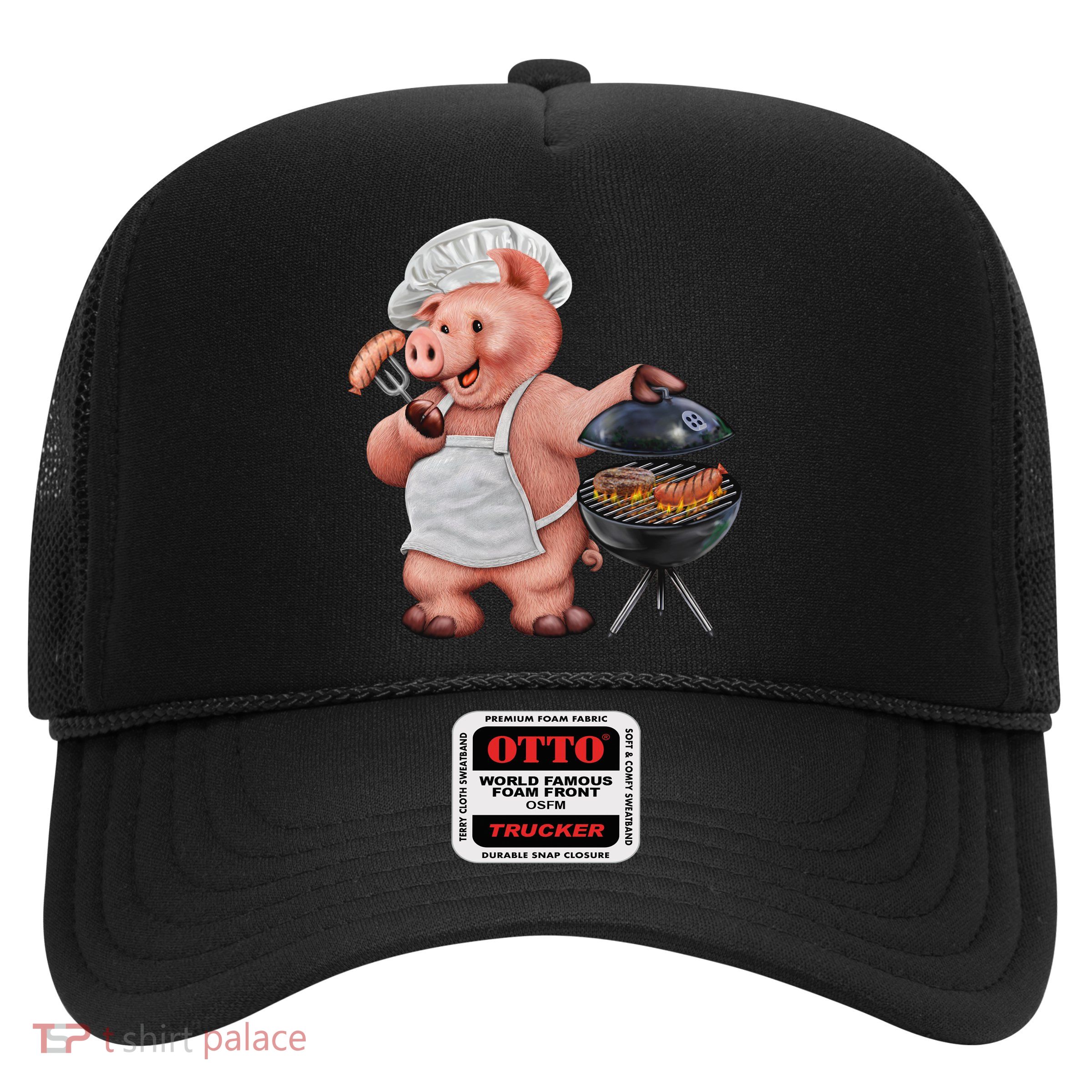 BBQ Pig Grilling Trucker Hat