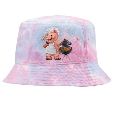 BBQ Pig Grilling Tie-Dyed Bucket Hat