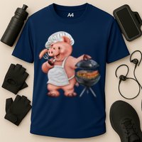 BBQ Pig Grilling Cooling Performance Crew T-Shirt