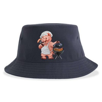 BBQ Pig Grilling Sustainable Bucket Hat