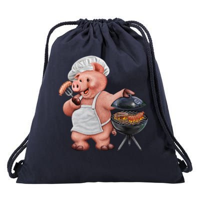 BBQ Pig Grilling Drawstring Bag