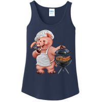 BBQ Pig Grilling Ladies Essential Tank