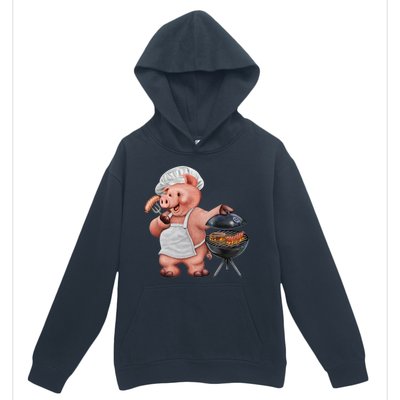 BBQ Pig Grilling Urban Pullover Hoodie