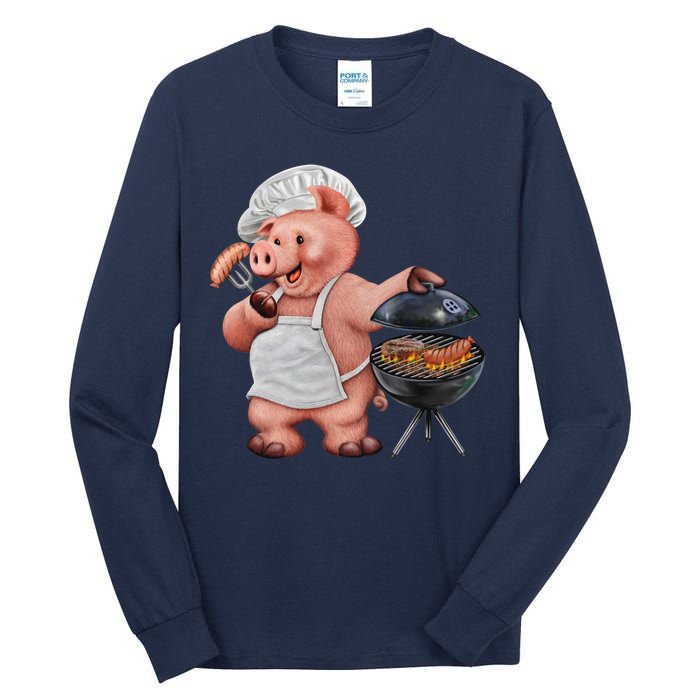 BBQ Pig Grilling Tall Long Sleeve T-Shirt