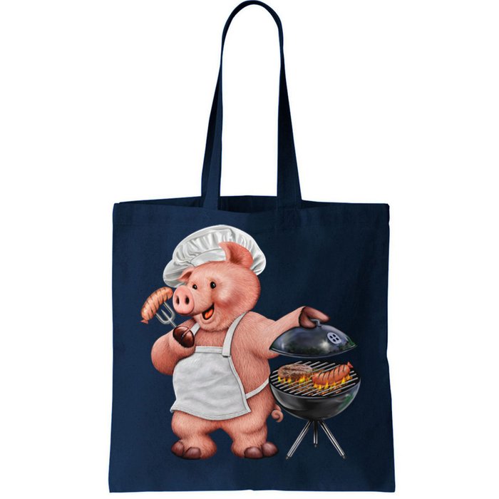 BBQ Pig Grilling Tote Bag