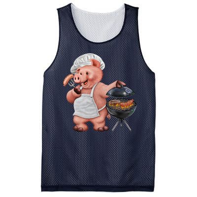 BBQ Pig Grilling Mesh Reversible Basketball Jersey Tank