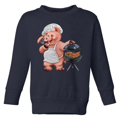 BBQ Pig Grilling Toddler Sweatshirt