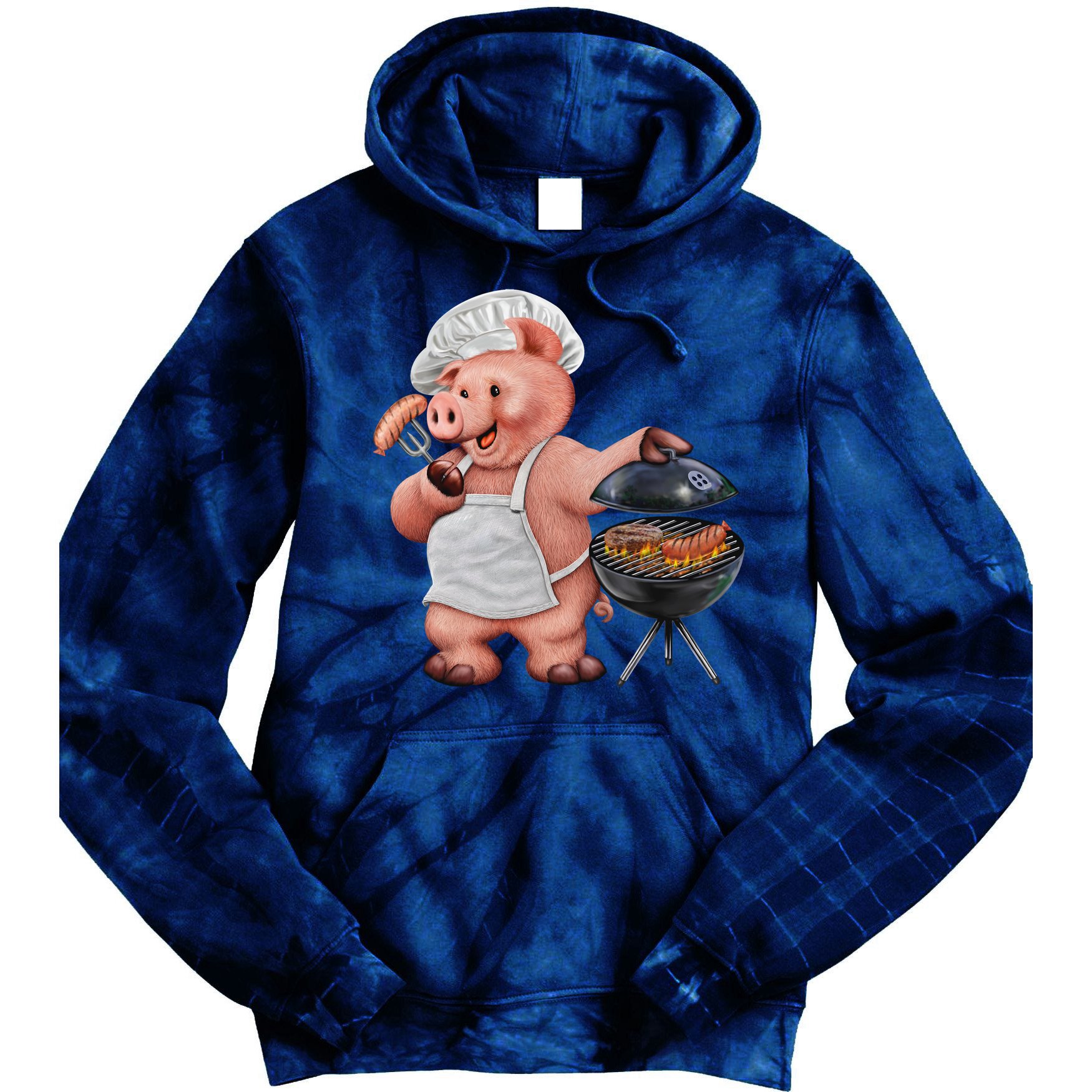 BBQ Pig Grilling Tie Dye Hoodie