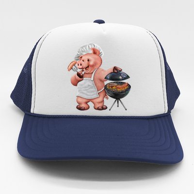 BBQ Pig Grilling Trucker Hat