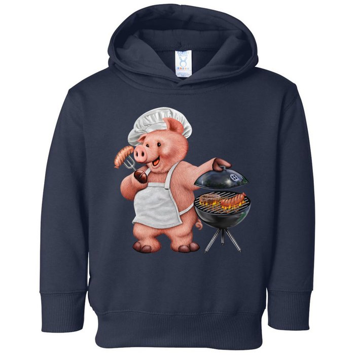 BBQ Pig Grilling Toddler Hoodie