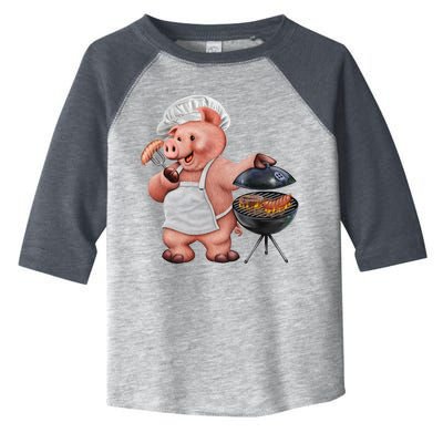 BBQ Pig Grilling Toddler Fine Jersey T-Shirt