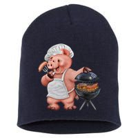 BBQ Pig Grilling Short Acrylic Beanie