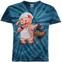 BBQ Pig Grilling Kids Tie-Dye T-Shirt