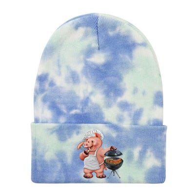 BBQ Pig Grilling Tie Dye 12in Knit Beanie