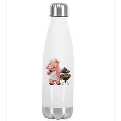 BBQ Pig Grilling Stainless Steel Insulated Water Bottle