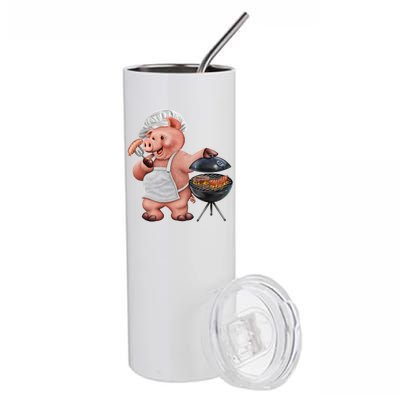 BBQ Pig Grilling Stainless Steel Tumbler