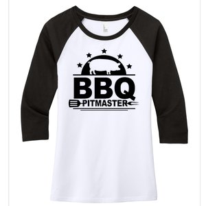 BBQ PitMaster Women's Tri-Blend 3/4-Sleeve Raglan Shirt