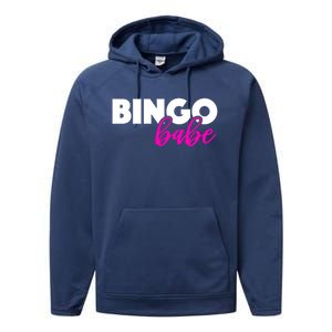 Bingo Babe Quoting Cool Gift Funny Bingo Player Great Gift Performance Fleece Hoodie