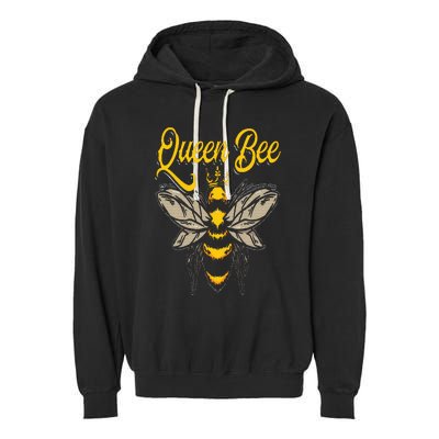 Beekeeping Bee Queen Crown Beekeeper Garment-Dyed Fleece Hoodie