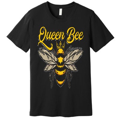 Beekeeping Bee Queen Crown Beekeeper Premium T-Shirt