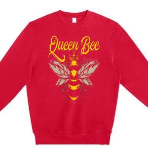 Beekeeping Bee Queen Crown Beekeeper Premium Crewneck Sweatshirt