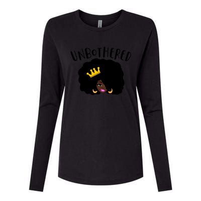 Beautiful Black Queen Afro Crown Unbothered Brown Skin Queen Gift Womens Cotton Relaxed Long Sleeve T-Shirt